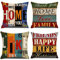 Homefeelzydys Kissenbezug 4er Set 60X60cm Bauernhaus Kissenhülle Dekorative Dekokissen Moderne Kissenbezüge Sofakissen Kissen Drinnen für Sofa Couch Stuhl Schlafzimme Büro Auto