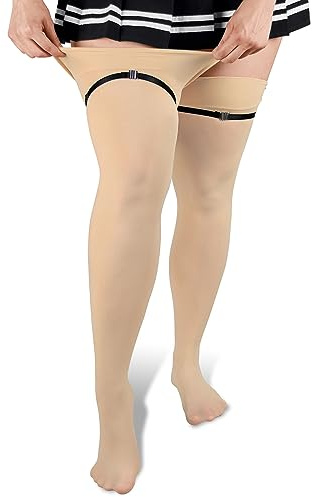 LittleForBig Taille Plus Cuisse haute Cosplay Bas de Soie Au-dessus du Genou