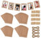 AHYDFSR 40 Stück Kraftpapier-Bilderrahmen, Papier Fotorahmen, Papier-Bilderrahmen, mit Mini-Holzklammern und Hanfseilen, DIY kreative Retro-Kraftpapier-Bildermatten, hängende Albumrahmen (braun)
