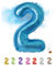 LITTLE BIRTHDAY | Zahlen Luftballon | Folienballon | Helium Gas Balloon Ballon | 101 cm | 0 1 2 3 4 5 6 7 8 9 in vielen Farben | Geburtstag | Kindergeburtstag | Deko | blau 2