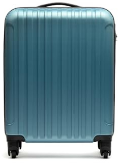 MISAKO Maleta Pequeña de Viaje Luisa Turquesa Unisex - Equipaje rígido de 55 X 38 X 20 cm de 4 Ruedas