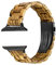 Zebraholz & Edelstahlband kompatibel mit Apple Watch 38m 40mm, Holzgliederarmband für Männer, Apple Watch Armband Ersatz SE Serie 4 5 6 7 (38/40 mm)