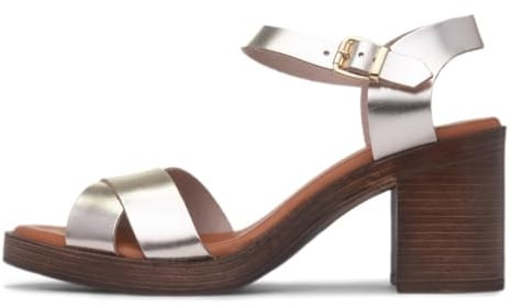 Hush Puppies Georgien Damen Sandalen mit Absatz, Gold, 37 EU