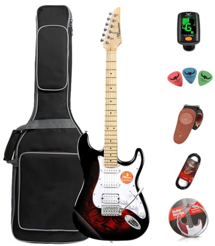 Bullfighter Chitarra elettrica per adulti principianti entry rock guitar suit professionista -level player per uomini e donne (fiamma)