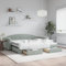 LAPOOH Tagesbett Ausziehbar mit Schubladen Hellgrau 90x200 cm Samt, Schlafsofa, Daybed, Bettsofa, Sofa Bed, Sofabett, Schlafcouch, Jugendbett, Bettgestell, Bettcouch - 3197349