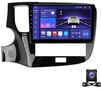 Doppel DIN Radio Mit Navi, 9 Zoll Touchscreen, 2 Din Autoradio MP5 Player Für Mitsubishi Outlander 3 2018~2021 Unterstützt BT, Radio FM/RDS, DSP, Carplay/Auto, Lenkradsteuerung,8 core m400s 4g+64g