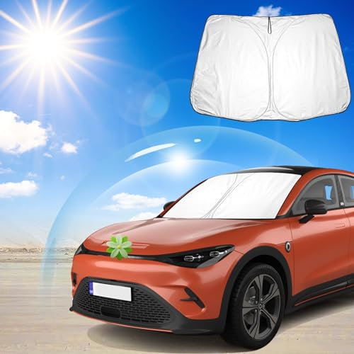Ruiya Parasol para Parabrisas Delantero Compatible con Mercedes Smart 3#3 EV 2023 2024 2025 Parasol Coche Delantero Anti UV Rayos Parabrisas de Coche Parasol Protección Solar para Smart 3 Accesorios