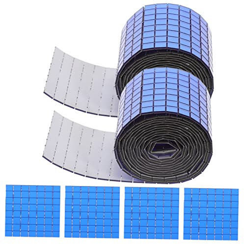 jojofuny 6 autoadesivi a mosaico mini specchio quadrato cucina decorazione casa piastrelle mosaico adesivo da parete decalcomanie decorative per la casa specchio adesivo