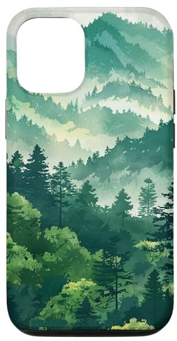 Green Mountain Pop Mount Socket Art Work Tree Woods Case for iPhone 12/12 Pro