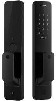 KANBUN Smart door lock Automatic Smart Door Lock Biometric Fingerprint NFC Security Smart Lock Work Compatible For Apple HomeKit (Color : Black)