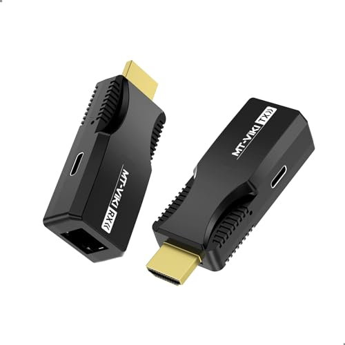 MT-VIKI RJ45 auf HDMI Extender 50m HDMI Netzwerk-Verlängerung über Cat6 1080P mit Sender und Empfänger EDID POC HDCP