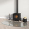 Vopese Placa de cristal para chimenea, 120 x 60 cm, protector de suelo para parquet y superficies laminadas, base de estufa resistente a altas temperaturas, cubierta de suelo de vidrio templado tipo 1