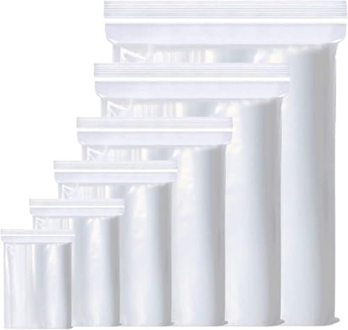 JeeJaan® 100 Pcs of Grip Seal Bags GL-17 15 x 20 | Heavy Duty Cellophane Bags | Resealable Clear Plastic Food Storage Bag & Freezer Bag for Kitchen, Jewelry, DIY, Office Stationery Storage