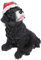 Garneck 3 STK Weihnachtsmütze Hund Ornament Christbaumschmuck Weihnachtsfiguren-Ornamente Weihnachtsskulpturen des Schwarzen Hundes Weihnachtswelpenfigur Kleiner Hund Modellieren Harz