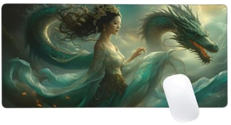 Femme Tapis de Souris XXL 1000x500mm, Tapis de Souris Animal, Tapis Souris pour Clavier et Bureau, Étendu Tapis de Souris Gamer, Lavable Surface,Base Antidérapante,Améliorer Précision et Vitesse Z2-40