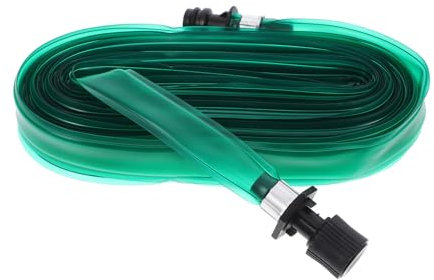 Sosoport Manguera Rociadora Manguera De Riego Flexible Con Agujeros Aspersor De Manguera Plana Manguera De Riego Por Aspersión Suministro De Jardín De Polivinilo Green