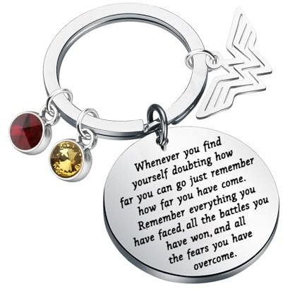 KUIYAI Schlüsselanhänger, inspiriert von Frauenhelden, Superwoman-Film-Fan, Geschenk, Ermutigungsgeschenk, Wheneverwonder Woma, S