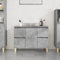 Waschbeckenunterschrank Betongrau 80x33x60 cm Holzwerkstoff,Waschbeckenunterschrank aus Holzwerkstoff mit Schubladen und offenem Fach Betongrau Waschbecken