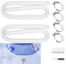 2 Piezas Manguera de Bomba de Piscina,Manguera Piscina 32mm,Manguera de Repuesto para Piscina,Piscina Manguera de Repuesto,Manguera de Filtro de Piscina con 4 Abrazaderas de Metal (Blanco)