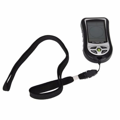 Rrlihjgu altimetro Digitale, altimetro Tascabile, Compass del barometro a Temperatura Portatile Multifunzione, Dispositivo Portatile per Alpinismo Escursionistico, Orologio temporale con