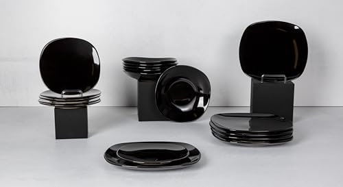 Kithira Tafelservice schwarz 18-teilig