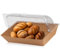 Mahlzeit Rattan Brotkorb mit Deckel | 54 x 36 x 26 cm | Rechteckig | Brotkasten mit Sichtfenster, Brotkasten Kunststoff, Buffetvitrine, Backwarentheke, Buffet Zubehör, Brötchenbox mit Rolldeckel