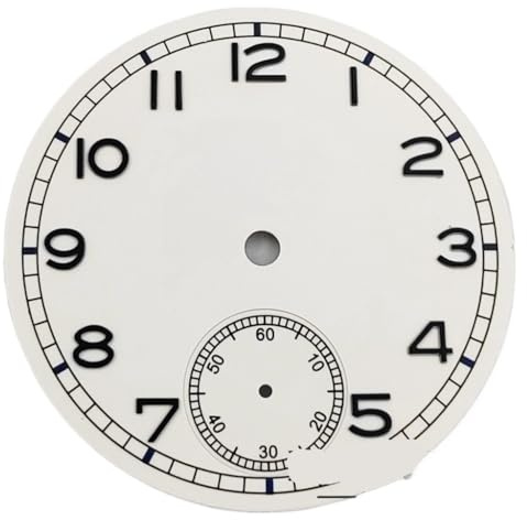 NITVIA 1PC 37mm Leuchtendes Zifferblatt for ETA 6497 ST3600 ETA 6498 ST3621 Uhrwerk(White-6498)