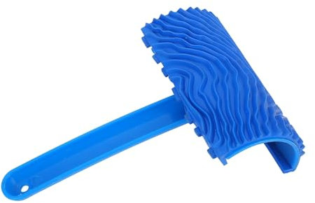 Ejoyous Holzkornfarbe Rollen Roller Gummi Holzkörner Malerei Werkzeug Holzkorn Effekt Malwerkzeug Wanddekoration Werkzeuge mit Griff Zum Einfachen Gebrauch