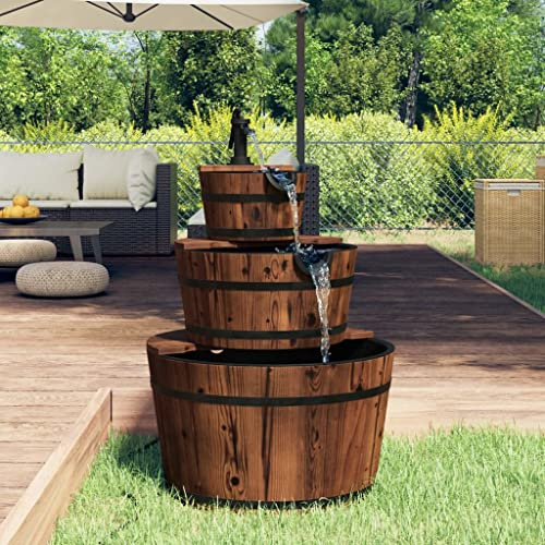 Générique Fontaine à Eau avec Pompe 60x60x94 cm Bois de Sapin Massif,Maison & Jardin,Décorations,Fontaines & bassins,Fontaines & Cascades,Brun,13.65 KG,363332