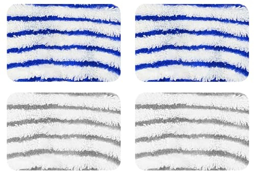 4 Pièces Chiffons de Rechange pour Rowenta Clean & Steam, Compatibles avec Modèles ZR005801 / RY7 / RY8, Accessoires Serpillière Microfibre Lavable et Réutilisable