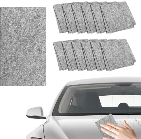 TAIVIN 12 Stück Nano Sparkle Tuch,Nano Sparkle Cloth Car Scratch Remover,Nano Kratzerentferner Tücher,Zur Reparatur kleiner Kratzer auf Autolacken und zum Polieren von Oberflächen (Schwarz)