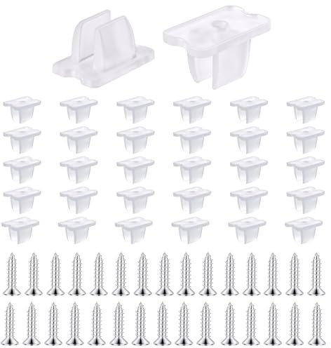 LED Light Clips, 30Pcs Rope Light Hooks Universal Led Light Strip Clip with Screws for Outside Patio Porch Hanging Organize String Lights