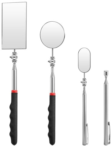 DUTIFUL Inspektionsspiegel Teleskopspiegel Teleskop Inspektionsspiegel Set mit 1 Teleskopmagnet 360° Drehbar Teleskop Spiegel Werkzeug für Fahrzeug Inspektionen