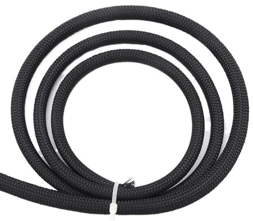 Black PET Braided Sleeve 2 4 6 8 10 12 14 16 20 25 30 40 50 60 70 80mm High Density Insulated Cable Protection Expandable Sheath For USB Cable Power Cord(4mm,1 Meter)