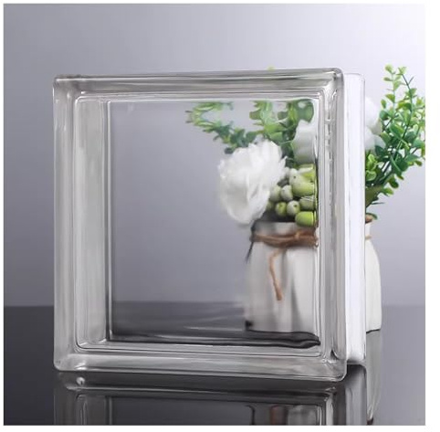 Brique de verre Brique de verre creuse, texturée en cristal de glace, pour cloisons de restaurant(Style8)