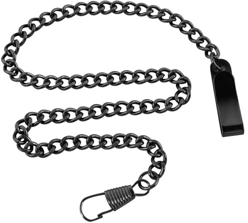 MOHUIED Pocket Watch Chain Clip Pocket Watch Chain Twisted Thick Vintage Metal Alloy Link Vest(Color 3)