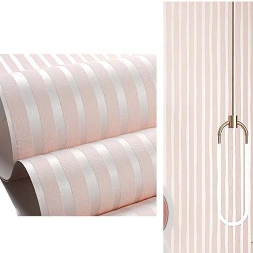 Striped Wallpaper Decor,Simple Non-Woven Background,Modern Contemporary Chequered Wall Paper - for Shelves Cabinet Furniture Bedroom