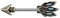 Tapsi´s Coolbodyart® Brustpiercing Edelstahl Chirurgenstahl 316L Filigran Tribal Pfeil Antik Gold