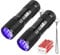 Lighting EVER Lepro Lampe UV, Lampe Torche UV 395nm LED Lumière Noire Ultraviolet, 6 Piles AAA Fournies pour Traceurs Fluorescents Chien Chat Tapis Détecteur Urine Scorpion Vérifie l'argent, Lot de 2