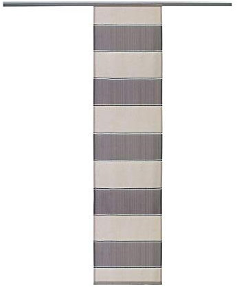 Unbekannt Flächenvorhang gestreift grau-beige Modern für Kinderzimmer, Wohnzimmer, Schlafzimmer, 1 Panel, 141 Gramm
