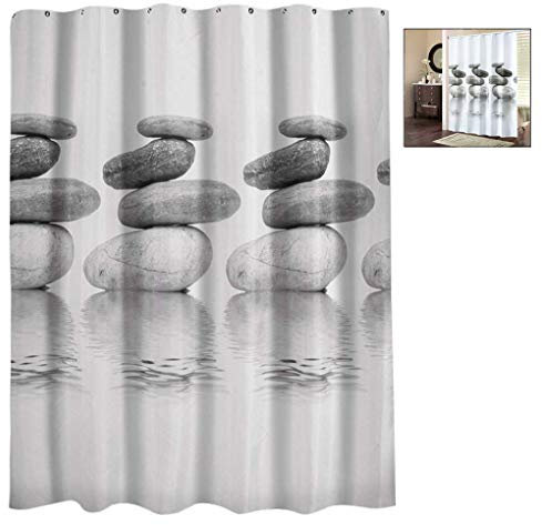 iwobi Rideau de Douche en Polyester Imperméable et Résistant pour Sall de Bain (180 X 120 cm)