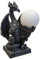 Tischlampe Drache mit Glaskugel Drachenlampe Dragon Gothic Mystik Fantasie