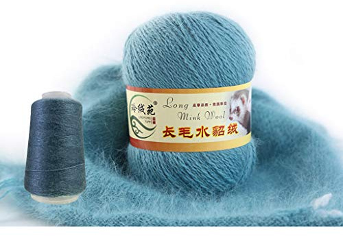 Sitonelectic 50 Gramm pro Person Hochwertige weiche Nerz Wolle Handgestrickte Luxus Lang Wolle Cashmere Crochet gestricktes Garn geeignet für Herbst und Winter
