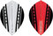 Robson Plus Dart Flight V Flights - Tribe Flight Verschiedene Flight- Formen/Shapes und Farben (V Pear Weiß)
