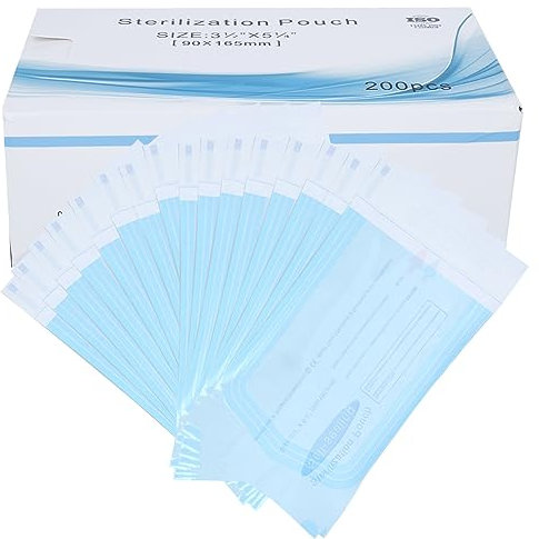 200 Stück selbstdichtende Beutel, Stillen mit Sterilisator-Flaschen, zur Sterilisation, von der FDA zugelassene versiegelte Beutel Aufbewahren und Sterilisieren von Zahninstrumenten