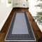 renoazul® Carpet Runners for Hallways Non-Slip Long & Wide Heavy-Duty Plain | 80 x 300 cm Super Absorbent Indoor Stair Carpet and Kitchen Anti-slip Floor Mats - Greeky Rug - Silver & Black