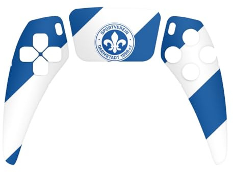 DeinDesign Skin kompatibel mit Sony Playstation 5 Controller PS5 Folie Sticker Offizielles Lizenzprodukt SV Darmstadt 98 Logo