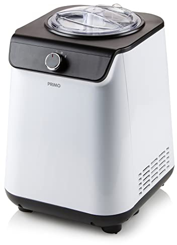 Primo PR401IM Professionelle Eiscreme-Maschine für Kompressor | Macht köstliches Eis in weniger als einer Stunde | 1 L | 100 W | Weiß