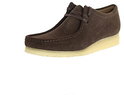 Clarks ORIGINALS Wallabee, Scarpe con Lacci Uomo, Pelle Scamosciata Marrone Scuro, 42.5 EU