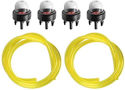 HIPA (Lot de 4 Poire d'Amorçage + Tuayu de Carburant pour Hus-qvarna Weedeater 123L 225 232L 227L 240L 322L 323 325 326 Tronçonneuse 235 236 240 340 345 350 353 440 445 450 460 125B 125BVX 125BVX